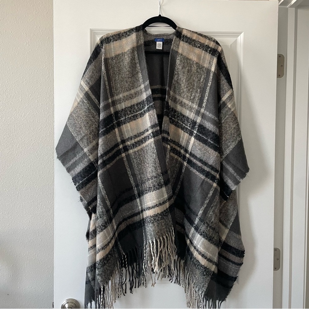 Apt 9 plaid wrap shrug